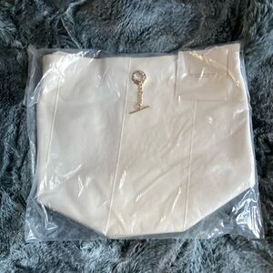 Donna Karan Cashmere Mist Gift Bag, White/Gold, New in Bag